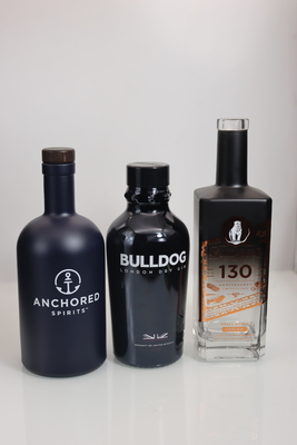 Buy 750ml Bourbon Whiskey Bottle/Round Embossed bottle/Corked Spirit Bottles/Fancy Glass Liquor online manufacture