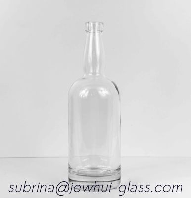 Buy 750 ML CLEAR 750ML GLASS ROUND LONG NECK TENNESSEE LIQUOR BOTTLE 18.5 MM BAR TOP NECK FINISH online manufacture