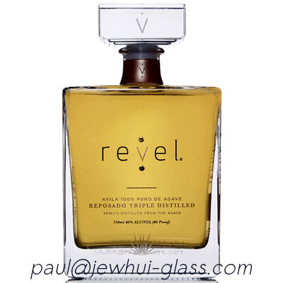 Buy Extra Enejo, Reposado, Silver Tequila Glass Bottle, Super Flint Glass bottle with Glass Stoppers online manufacture