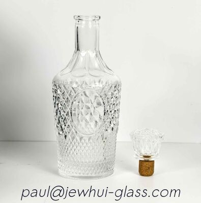 Buy Crystal Glass Stopper Brandy Glass Bottle Carafe Glass Bottle Golden Electroplating online manufacture