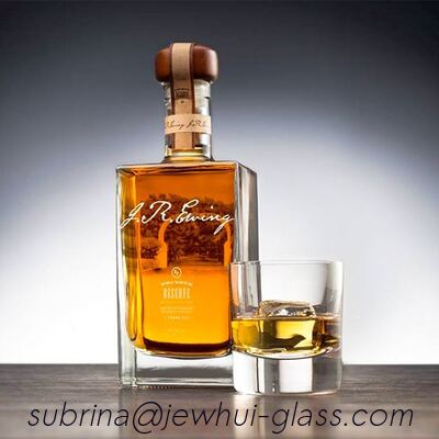 Buy 750ml or 700ML Qubic Glass Bottle SGS FDA online manufacture