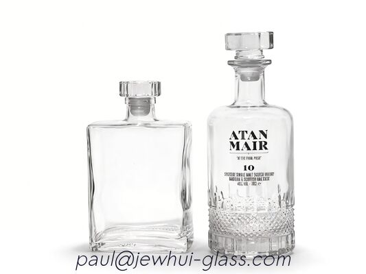 Buy 700ML LARGE BOTTLE/Clear Spirit Bottle with Solid Purified Flint Glass Stoppers Suitable for Vodka Gin Rum Tequila Whisky Brandy and Liquor Packaging online manufacture
