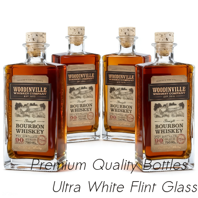 Buy Cylinder Panel Glass Spirit Bottle Square Glass Liquor Bottles 700ml 500ml online manufacture