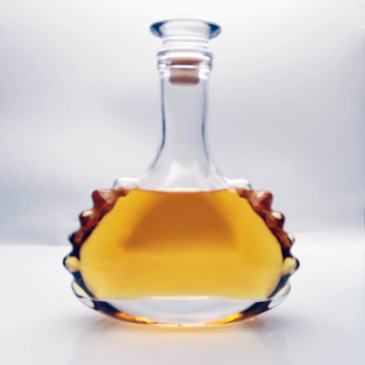 Buy 0.75L Tequila Glass Bottle With Glass Stopper ISO14001 Printing Golden online manufacture