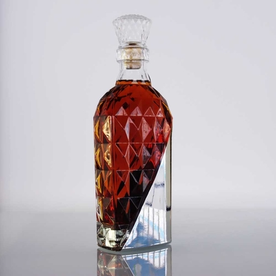 Buy OEM Flint Polished Liquor Decanter Bottle Hot Stamping Golden Foil Crystal Alcohol Decanter online manufacture