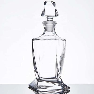 Buy Clear Twist Liquor Decanter Bottle 750ml Liquor Glass Decanters With Stoppers online manufacture