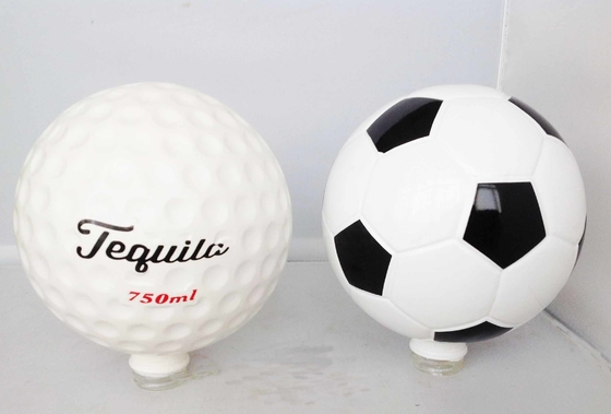 Buy Soccer Ball Tequila Glass Bottle With T Cork Screw Cap Full Coating Gradient Painting online manufacture