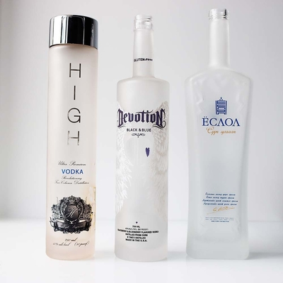 Buy Premium Frosted Whiskey Glass Bottle OEM ODM Screen Printing Decoration online manufacture