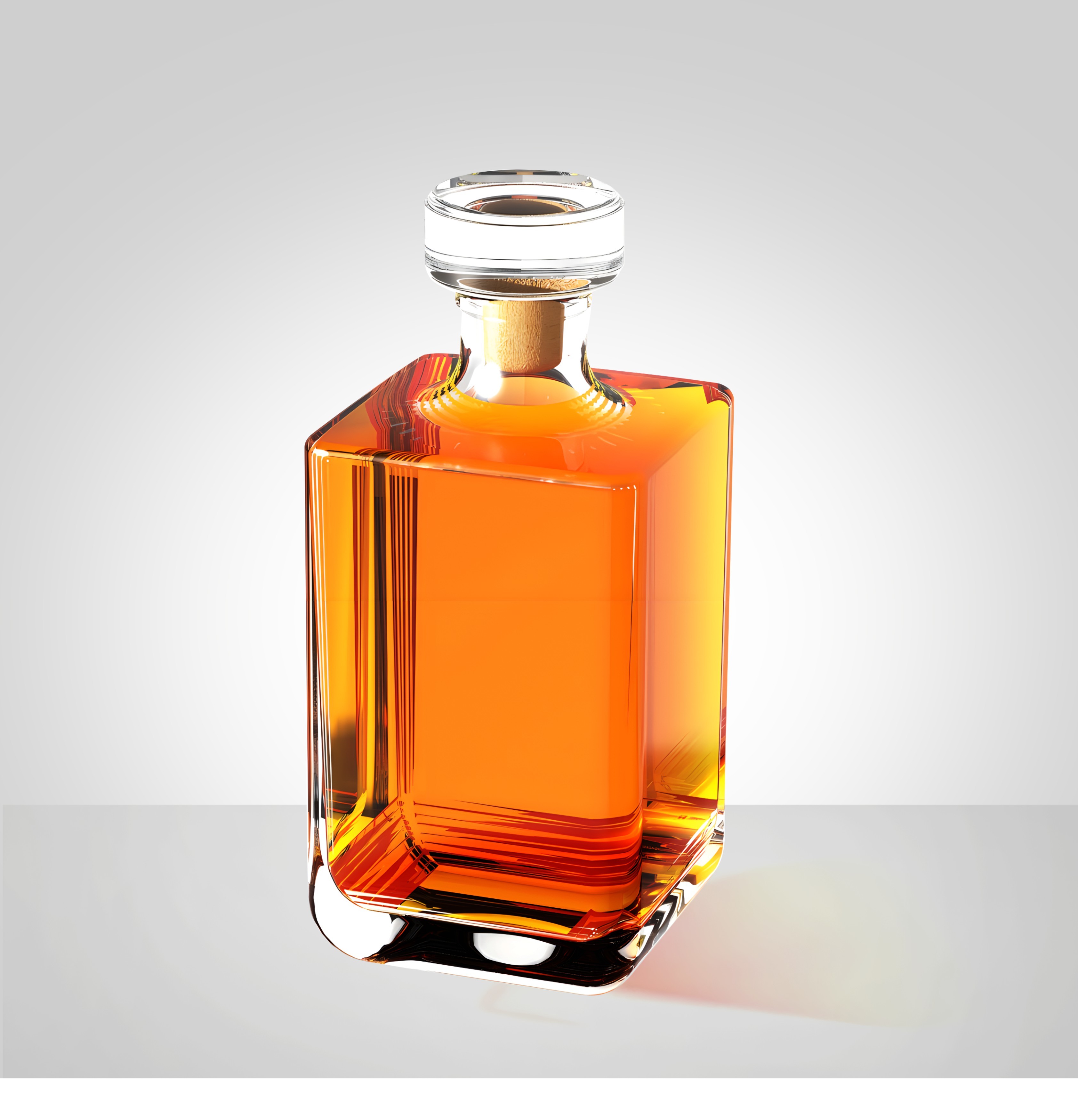 750ml Whiskey Bottle with Golden Hot Stamping