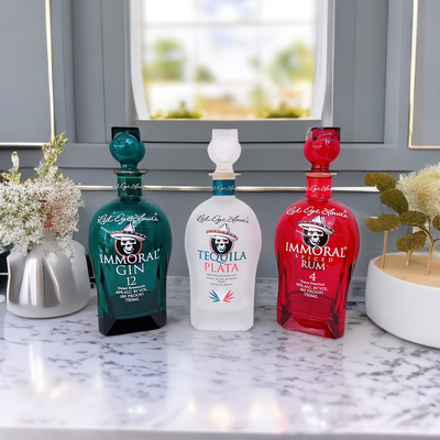 Good price Tequila Frosted Glass Bottle/Frosting/ Hot Stamping/Hollow Stoppers online