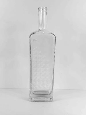 Good price 750 ml Clear Glass Long Neck Rectangular Michigan Liquor Bottle 21.5 mm Bar Top Neck Finish online