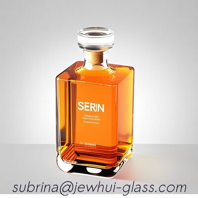 Good price 700ML Square Premium Clear Whiskey Glass Bottle online