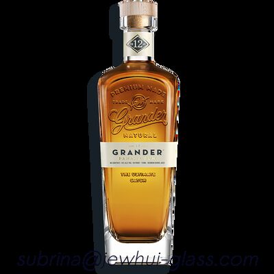 Good price 750ml    Bourbon , Rum , whiskey Premium Clear Whiskey Glass Bottle online
