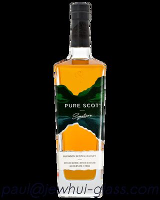 Good price 50ML. 700ml, 1000ML  Pure Scott  whiskey glass bottles online