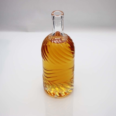 Good price Embossed Logo Sculpture Luxury Spirits Bottle 850g 750ml Wine Glass Bottle online