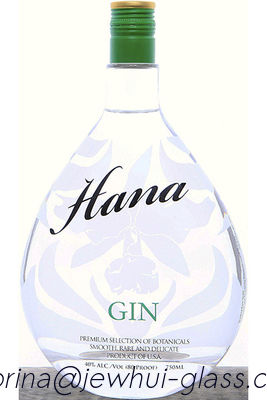 Good price 750ml HANA Glass Spirit Bottle Vacuum Metallization Screen Printing online