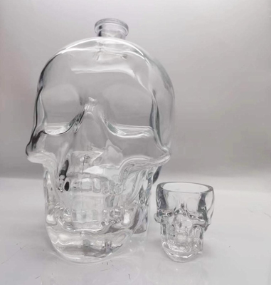 Good price 1000ml/1500ml/1750ml Skull Head Whiskey Bottle/Whiskey Glass Container online